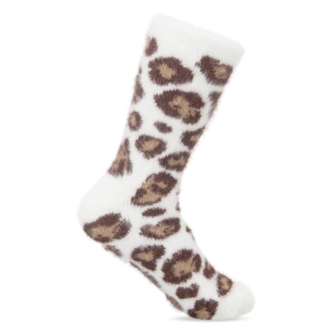totes toasties® Ladies Super Soft Bed Socks (Twin Pack) Brown / Leopard Extra Image 3
